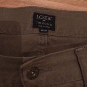 J Crew Sutton Olive Green Colored Denim 36X34